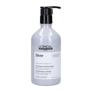 L'Oreal Silver Magnesium, szampon do włosów blond i siwych, 500 ml