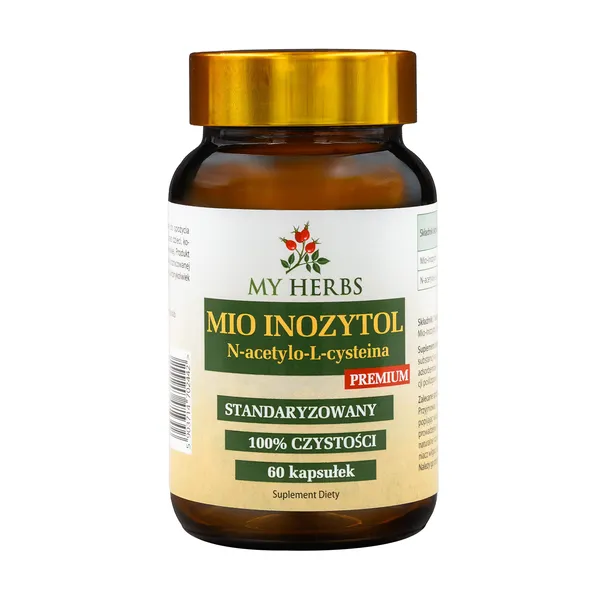 Mio-Inozytol 800mg + N-acetylo-L-cysteina 300mg 60 kapsułek [Bio Herbs] - Bio Herbs