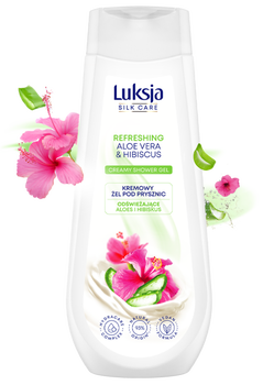 Luksja Silk Care, żel pod prysznic, Aloes & Hibiskus, 500 ml