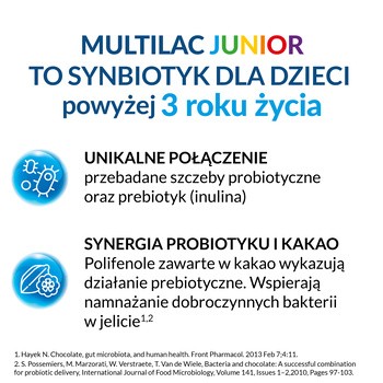 Multilac Junior synbiotyk (probiotyk + prebiotyk), 20 szt