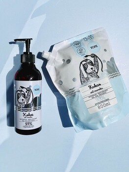 Yope Kokos i Sól Morska, żel pod prysznic, zapas, 800 ml