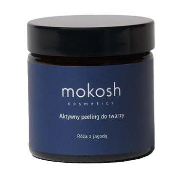 Mokosh aktywny peeling do twarzy, róża z jagodą, 60 ml