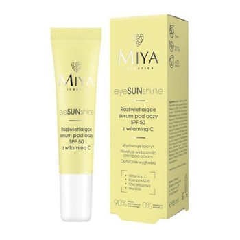 Miya Cosmetics eyeSUNshine, rozświetlające serum pod oczy z witaminą C, SPF 50, 15 ml