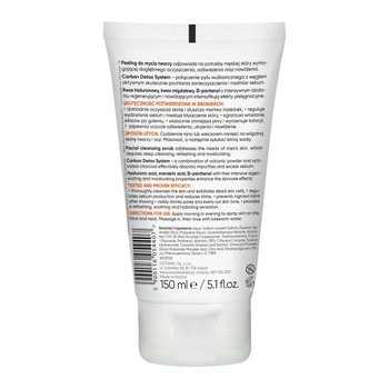 AA Men Carbon Care, peeling do mycia twarzy z węglem, 150 ml