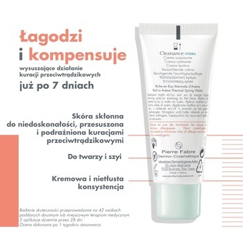 Avene Eau Thermale Cleanance Hydra, krem łagodzący, 40ml