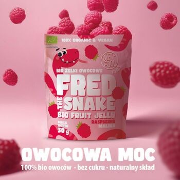 Diet-Food, Bio Żelki Owocowe Fred The Snake, Malina, 30 g