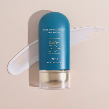 OTTIE Water Barrier Sunscreen SPF50+ PA++++, nawilżający krem z filtrem przeciwsłonecznym, 60 ml