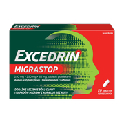 Excedrin MigraStop, 250 mg + 250 mg + 65 mg, tabletki powlekane, 20 szt.