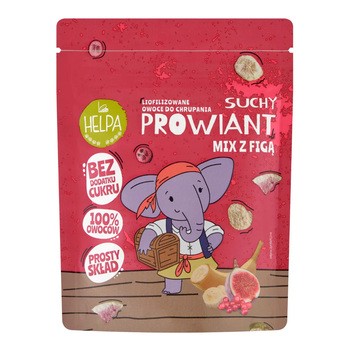 Helpa, Suchy Prowiant MIX z Figą, mieszanka liofilizowanych owoców, 20 g