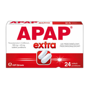 Apap Extra, 500 mg + 65 mg, tabletki powlekane, 24 szt.