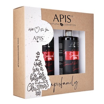Apis, Zestaw Świąteczny Sensual, Zmysłowy żel do mycia ciała, 300 ml + Nawilżający balsam do ciała, 300 ml