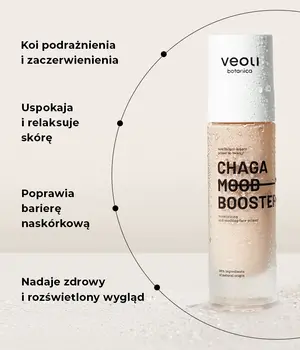 Veoli Botanica Chaga Mood Booster, primer nawilżająco-kojący do twarzy, 30 ml