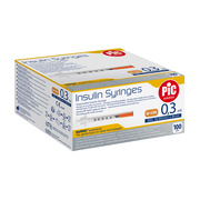PiC Insulin Syringes, strzykawki insulinowe, jednorazowe, 0,3 ml 30G x 8 mm, 100 szt.