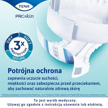 TENA Slip ProSkin Super, pieluchomajtki, rozmiar S, 30 szt.