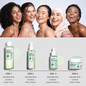 APLB AHA BHA PHA Centella Facial Cream, krem złuszczająco-kojący do twarzy z kwasami i wąkrotą azjatycką, 55 ml
