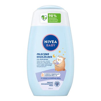 Nivea Baby, mleczko nawilżające na dobranoc, 200 ml