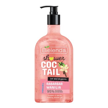 Bielenda Shower Coctail, relaksujący żel pod prysznic, rabarbar + wanilia, 400 ml