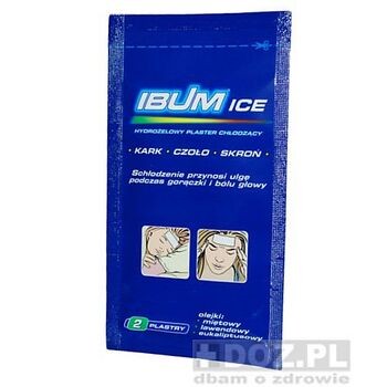 Ibum Ice, plastry hydrożelowe chłodzące, 2 szt, 1 saszetka