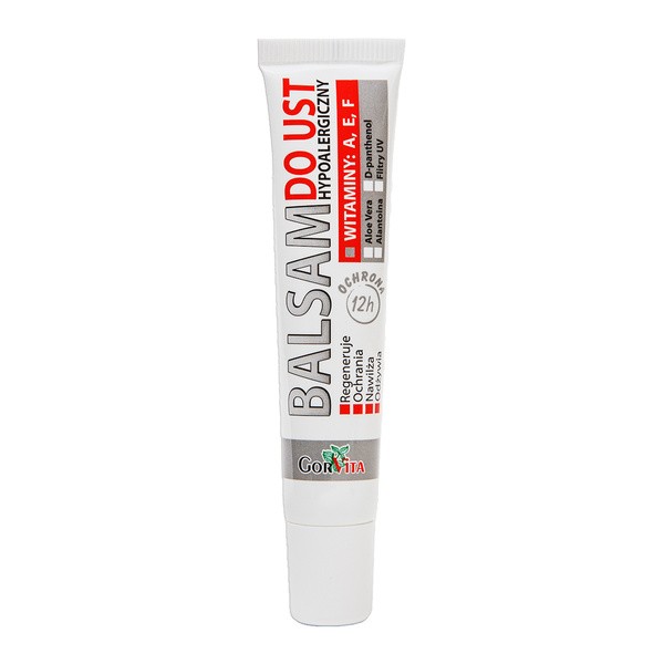 Gorvita Gorvita, Balsam Do Ust, Hypoalergiczny z witaminami, 20 ml