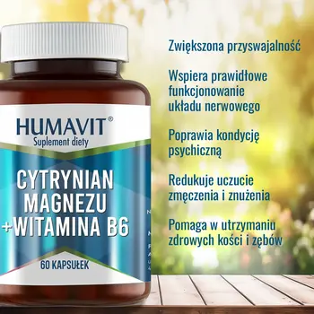 Humavit, Kwas Foliowy + witaminy B6, B12, E, tabletki, 60 szt.