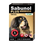 Sabunol PLUS, obroża przeciw kleszczom i pchłom dla psów, 90 cm, 1 szt.