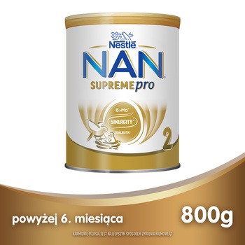 Nestle Nan Supremepro 2, mleko następne w proszku dla niemowląt powyżej 6. miesiąca, 800 g