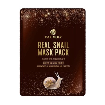 Pax Moly Real Snail Mask Pack, maska w płachcie z wyciągiem ze śluzu ślimaka, 25 ml