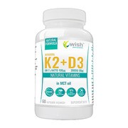 alt Wish Witamina K2 MK-7 natto + witamina D3 w oleju MCT, kapsułki, 60 szt.