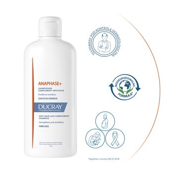 Ducray Anaphase+, szampon przeciw wypadaniu włosów, 400 ml
