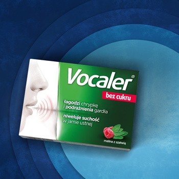 Vocaler bez cukru, pastylki do ssania, 12 szt.