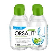 Orsalit Drink, doustny płyn nawadniający o smaku jabłkowym, 800 ml (4 x 200 ml)