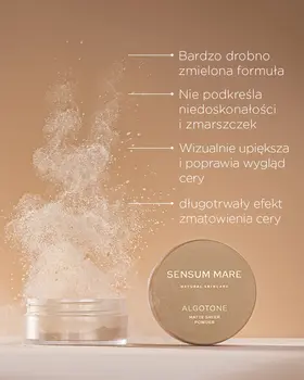 Algotone, transparentny puder sypki o matowym wykończeniu, 10 g