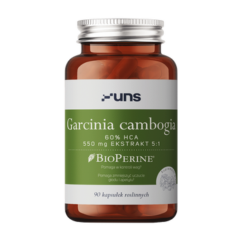 Uns Garcinia cambogia + Bioperine, kapsułki twarde, 90 szt.
