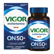 Vigor multiwitamina ON 50+ zestaw witamin i minerałów z żeń-szeniem i reishi, tabletki, 60 szt.