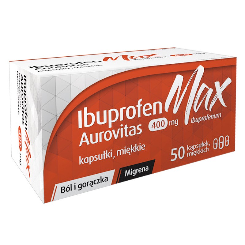 Ibuprofen MAX Aurovitas 400 Mg Kapsu ki Mi kkie 50 Szt ibuprofen-max-aurovitas-400-mg-kapsu-ki-mi-kkie-50-szt