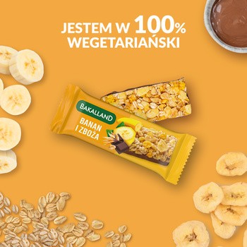 Bakalland, Banan i zboża, baton zbożowy, 40 g