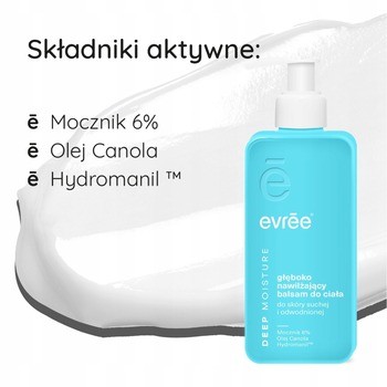 Evree Deep Moisturize, balsam głęboko nawilżający, do skóry suchej i odwodnionej, 300 ml