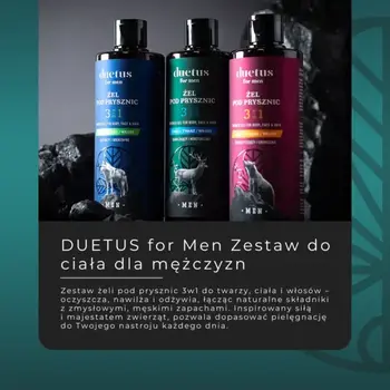 Zestaw Sylveco Duetus Men, 3x żel pod prysznic, 300 ml