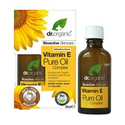 Dr Organic  Pure Oil Vitamin E, kompleks olejów roślinnych z witaminą E, 50 ml        