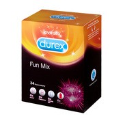 Durex Fun Mix, zestaw prezerwatyw, 24 szt.