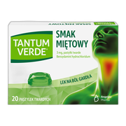 Tantum Verde smak miętowy, 3 mg, pastylki twarde, 20 szt.
