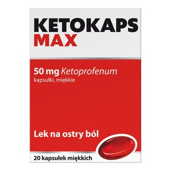 Ketokaps Max, 50 mg, kaps.miękkie, 20 szt