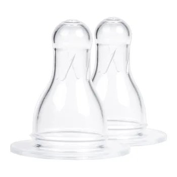 Silikonowy smoczek na butelkę okrągły szybki 12m+ 2szt [Canpol]