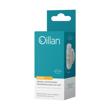 Oillan Rapair, maska-opatrunek regenerujący do suchych i spierzchniętych ust, 15 g