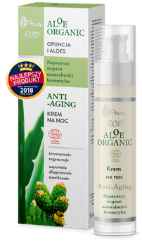 AVA Aloe Organic, krem na noc anti-aging, 50 ml