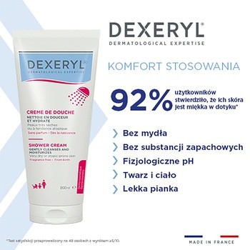 Dexeryl Shower, krem myjący pod prysznic, 200 ml
