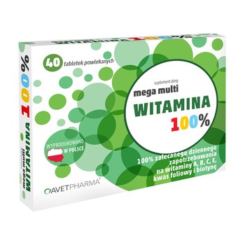 Mega Multi witamina 100%, tabletki, 40 szt.