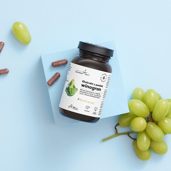 Aura Herbals, Ekstrakt z pestek winogron, kapsułki, 60 szt.
