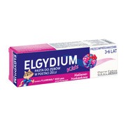 alt Elgydium Pasta Przeciwpróchnicowa Kids o smaku malinowo-truskawkowym dla dzieci w wieku 3-6 lat, 50ml