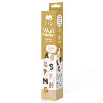 Sipo, Naklejki na ścianę dla dzieci, Alfabet Boho, 1 szt.
